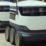 delivery robots stock photo
