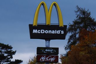 McDonald's sign in the air