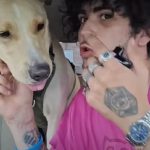 ‘lildealy’ and his dog peaches