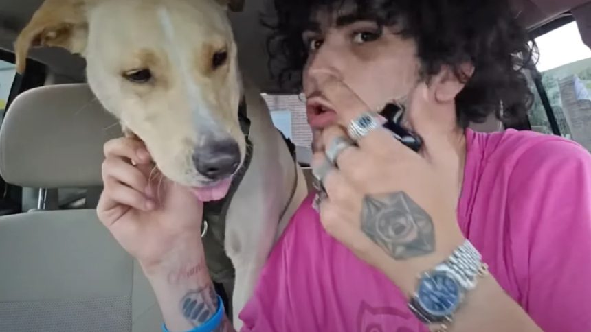 ‘lildealy’ and his dog peaches