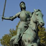 joan of arc statue with sword