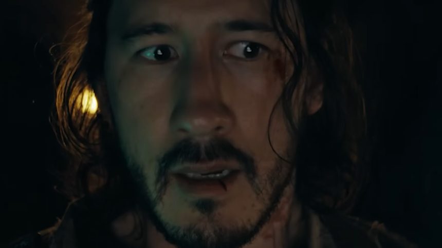 Markeplier looking terrified in Iron Lung.