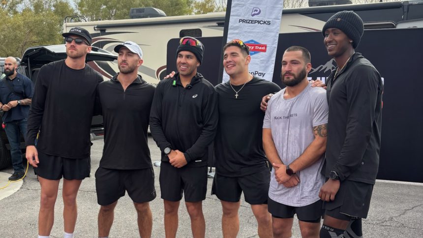 A photo of Kyle Forgeard and his team after completing their 2026 100-mile marathon.