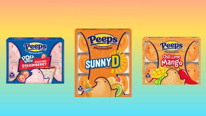 Peeps Poptarts flavor, Sunny D, and Chili Lime Mango