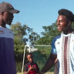 IShowSpeed chats with Letsile Tebogo.