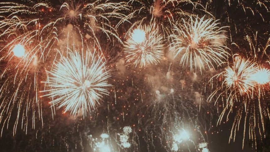 Fireworks in the sky