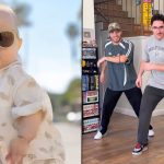 Screenshot of dancing baby alongside dancers