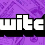twitch logo and lots of money