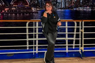 Sue Barr on cruise ship