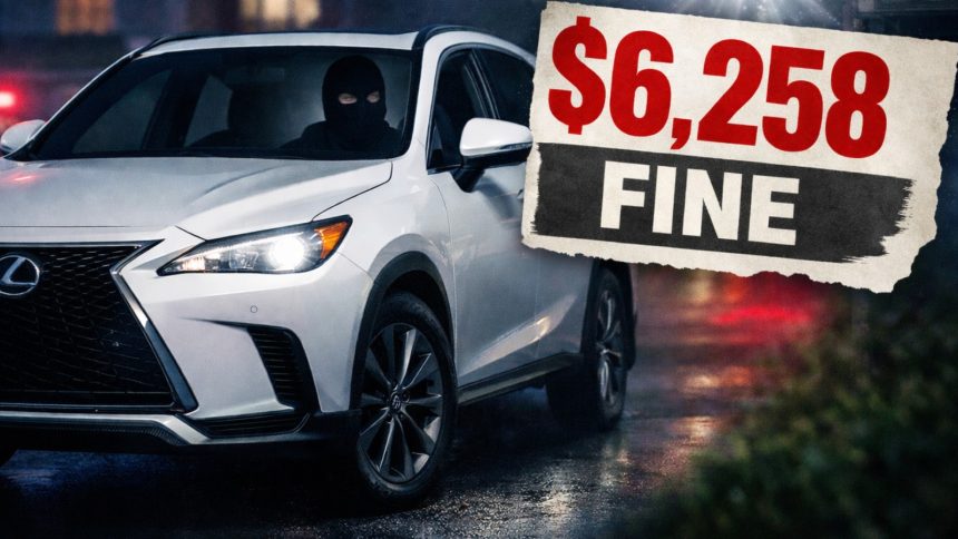 car thief gets family $6258 fine