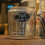stock photo of empty tip jar