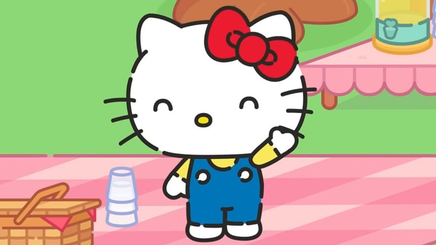 Hello Kitty waving
