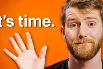 A photo of Linus Sebastian waving goodbye.