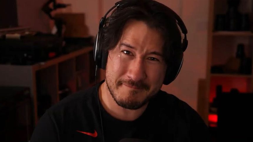 A photo of Markiplier crying.