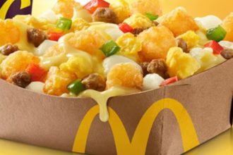 breakfast poutine at mcdonald's in quebec