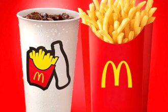 mcdonald's grand size fries and drink