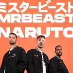 A photo of MrBeast against an orange background.