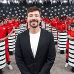 A photo of MrBeast on the set of Beast Games