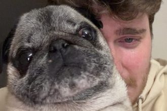 cyrilschr crying with his dog albert