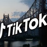 A photo of the Queensborough bridge overlayed with the TikTok logo.